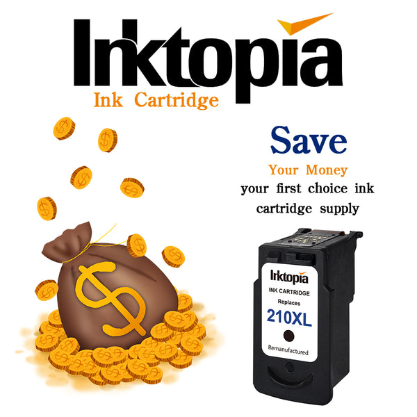 1 Pack Remanufactured Ink Cartridge Replacement for Canon PG 210XL 210 (1 Black) Comptaible with Canon PIXMA IP2700 IP2702 MP240 MP250 MP270 MP280 MP490 MP495 MP499 MX320 MX330 MX340 MX350 MX360 MX420