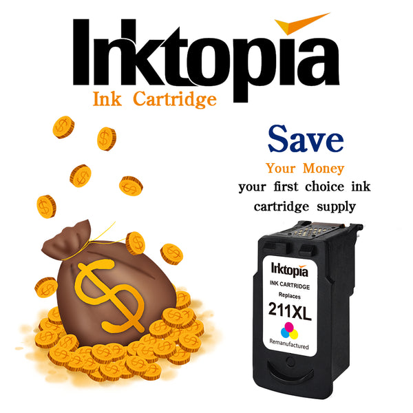 Inktopia Remanufactured for Canon CL-211XL 211 XL Ink Cartridge High Yield Single Pack (1 Tri-Color) Used in Canon PIXMA MP495 IP2700 MP490 MP480 MP280 MX330 MX340 XM410 MX420 MX350 Printer