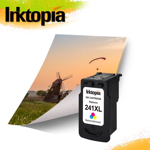 Inktopia Remanufactured Ink Cartridge Replacement for Canon 241 XL CL 241XL (1 Color) with Ink Level Indicator Used in Canon PIXMA MG3620 MG3520 MG3220 MG2220 MG2120 MX532 MX472 MX432 MX452 TS5120