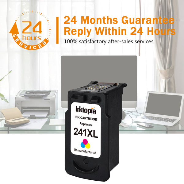 Inktopia Remanufactured Ink Cartridge Replacement for Canon 241 XL CL 241XL (1 Color) with Ink Level Indicator Used in Canon PIXMA MG3620 MG3520 MG3220 MG2220 MG2120 MX532 MX472 MX432 MX452 TS5120