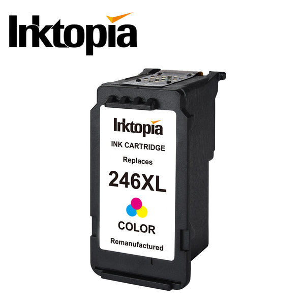 Inktopia 1 Combo Remanufactured Ink Cartridge Replacement for Canon PG 245XL and CL 246XL 245 XL 246 XL (1 Black 1 Color) with Ink Level Indicator Used in PIXMA iP2820 MG2420 MG2520 2920 MG2922 MG2924