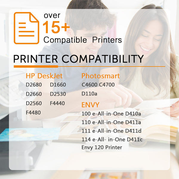 Inktopia Remanufactured Ink Cartridge Replacement for HP 60XL 60 XL High Yield D8J61BN CC641WN CC644WN (2 Black) 2 Pack for Photosmart C4680 D110 Deskjet D2680 F2430 F4210 Printer