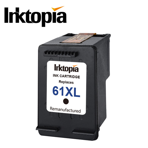 Inktopia Remanufactured Ink Cartridge Replacement for HP 61 XL 61XL (2 Black) CH563WN High Yield for HP Envy 4500 5530 5534 5535 OfficeJet 4635 4630 2620 Printer