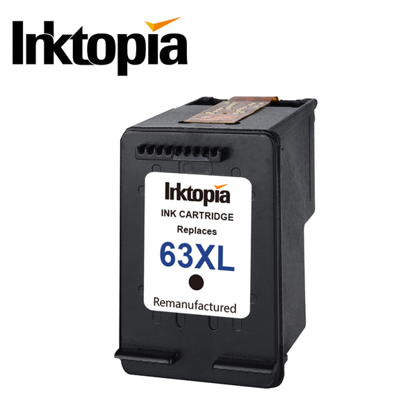 Inktopia Remanufactured Ink Cartridge Replacement for HP 63 XL 63XL Use with HP OfficeJet 5255 5258 3830 3831 3832 Envy 4512 4516 4520 DeskJet 1112 2130 3633 3634 Printer 2 Black