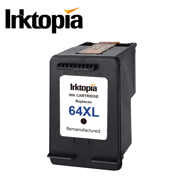 Inktopia Remanufactured Ink Cartridge Replacement for HP 64XL 64 XL for HP Envy Photo 6252 6255 6258 7155 7158 7164 7855 7858 7864 Printers (2 Black)