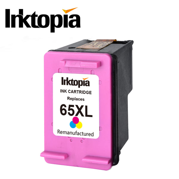 Inktopia Remanufactured for HP 65 XL 65XL Ink Cartridge (1 Black and 1 Tri-Color) Combo Pack