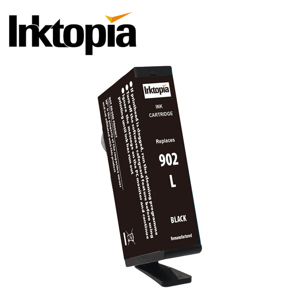 Inktopia Remanufactured Ink Cartridge Replacement for HP 902XL 902L 902 XL 902 L (Black, Cyan, Magenta, Yellow, 4-Pack)