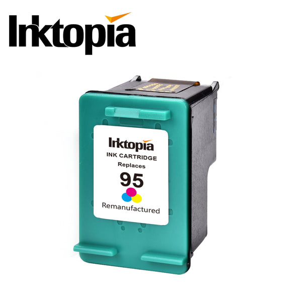 Inktopia 94 95 Remanufactured Ink Cartridge Replacement for HP 94 and HP 95 C9354BN C8765WN C8766WN (2 Black, 1 Tri-Color) 3 Pack