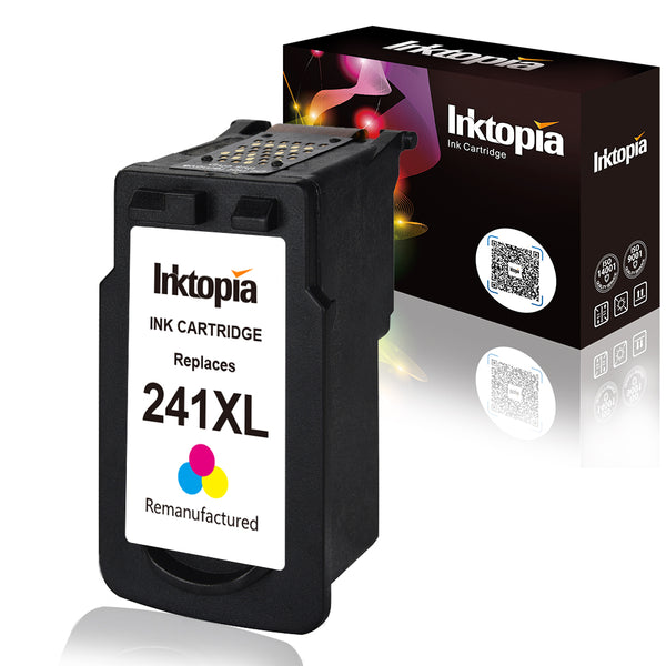 Inktopia Remanufactured Ink Cartridge Replacement for Canon 241 XL CL 241XL (1 Color) with Ink Level Indicator Used in Canon PIXMA MG3620 MG3520 MG3220 MG2220 MG2120 MX532 MX472 MX432 MX452 TS5120