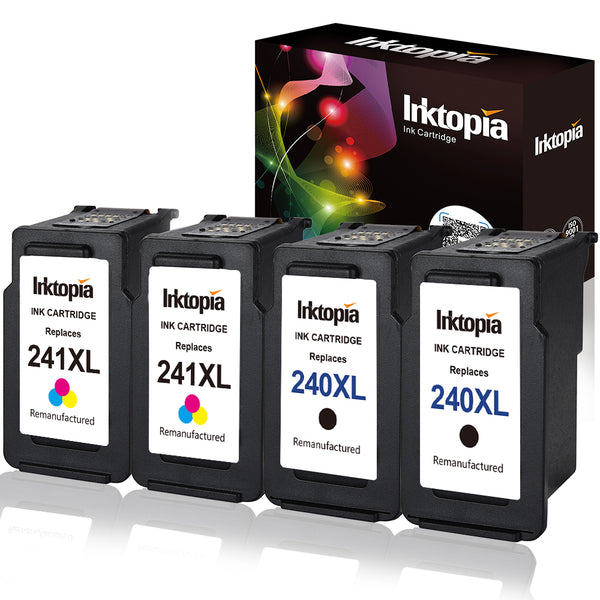 Inktopia Remanufactured for Canon PG-240XL CL-241XL Ink Cartridges Compatible with Canon PIXMA MG3620 MG3520 MG2220 MG3220 MG3522 MX472 MX452 MX522 MX532 MX392 MX432 MX512