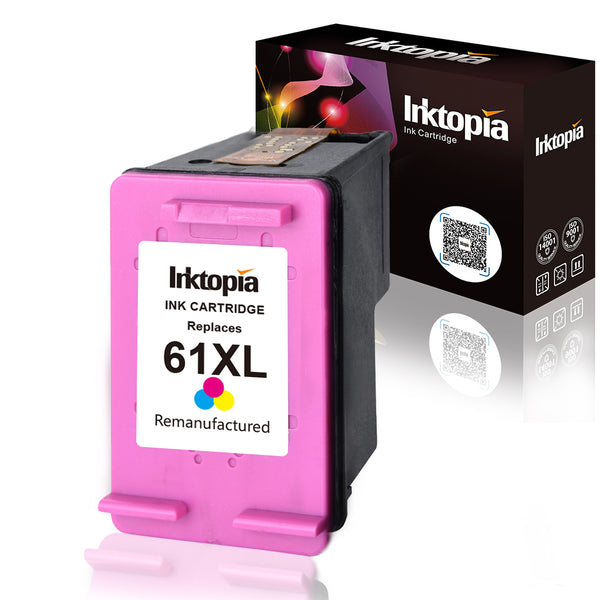 Inktopia Remanufactured Replacement for HP 61XL 61 XL Ink Cartridge, 1 Tricolor, for HP Envy 4500 4502 5530 5534 for HP Deskjet 1000 1050 1512 2540 3050 3510 for HP Officejet 2620 4630 4632 Printer