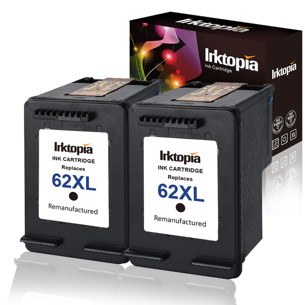 Inktopia Remanufactured Replacement for HP 62XL 62 XL Ink Cartridges High Yield for HP ENVY 5540 5541 5542 5543 5544 5545 5547 5548 5549 5640 Officejet 200 250 258 Show Ink Level