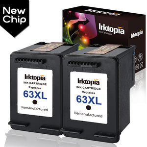 Inktopia Remanufactured Ink Cartridge Replacement for HP 63XL 63 XL Black and Color use with HP Officejet 5255 5258 3830 3833 4650 Envy 4520 4516 DeskJet 1112 2132 3633 3634 Printer