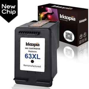 Inktopia Remanufactured for HP 63XL Ink Cartridges 1 Black, High Yield and Ink Level Display Used in HP Officejet 3830 3831 4650 for HP Envy 4512 4516 4520 Deskjet 1112 2130 3630 3633 3634 Printer