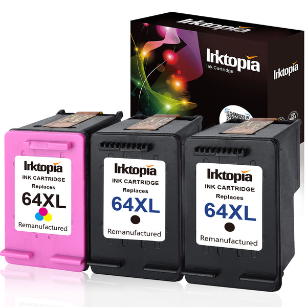 Inktopia Remanufactured Ink Cartridge Replacement for HP 64XL 64 XL Compatible with HPEnvy Photo 7155 7855 6255 7120 6252 7158 6220 6230 6232 6258 7132 7164 7820 7830 7858 7130