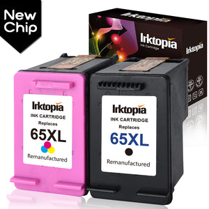 Inktopia Remanufactured for HP 65 XL 65XL Ink Cartridges for HP DeskJet 3720 3722 3723 3752 3755 3758 2655